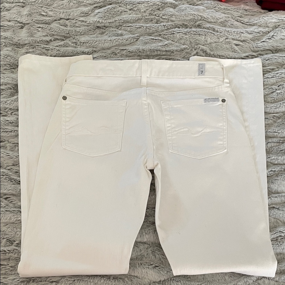 7 For All Mankind High-Rise White Jeans - Picture 5 of 6